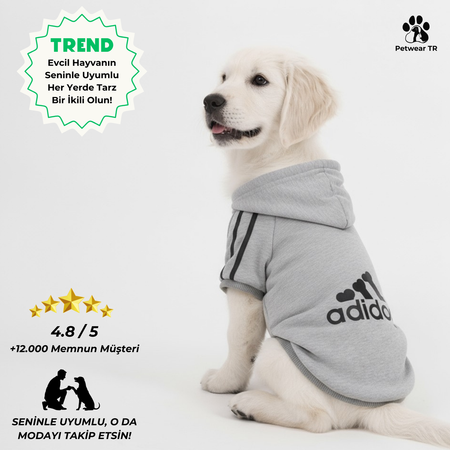 ADİDOG Anne Sıcaklığı Kışa Özel Kapşonlu Sweat