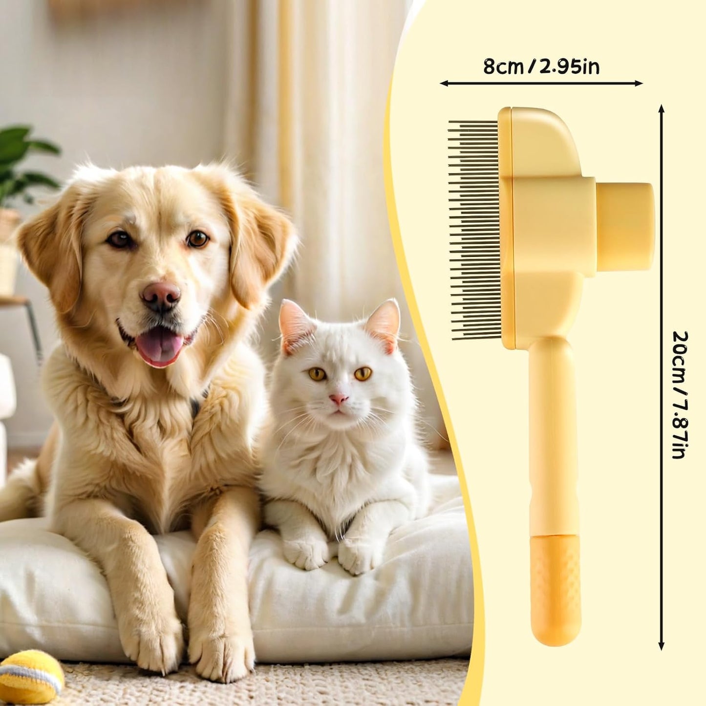 Tek Tıklama Kedi & Köpek Tüy Toplama Tarağı